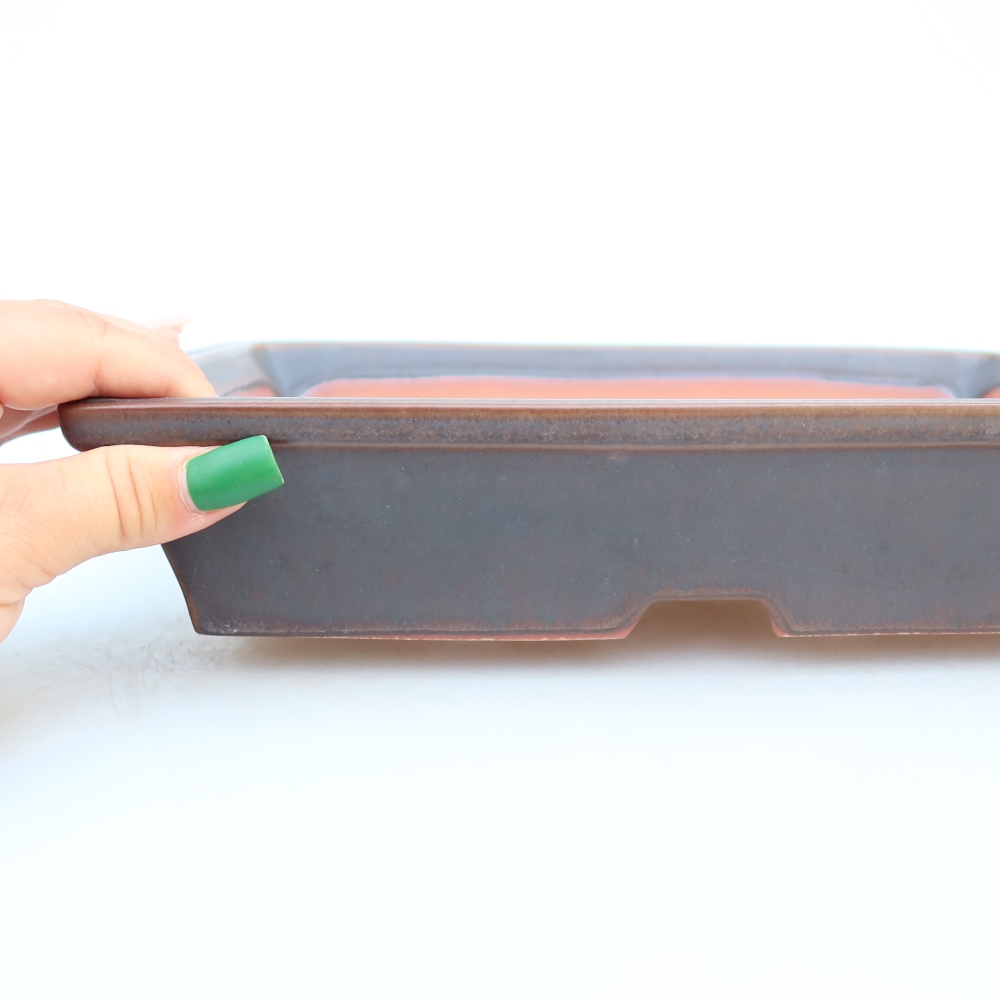 Ceramiczna miska  26 x 20 x 5 cm, kolor brązowy