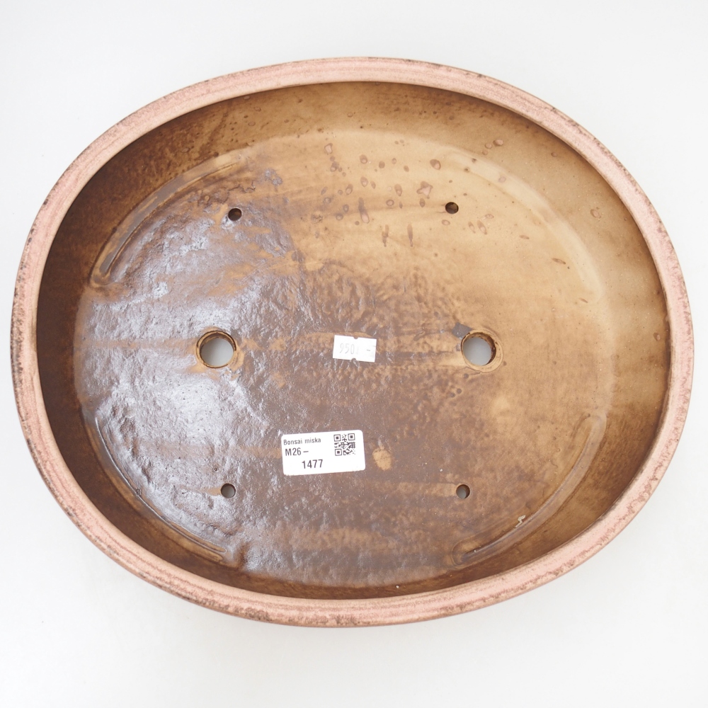 Ceramiczna miska do bonsai 31,5 x 27,5 x 6 cm, różowa