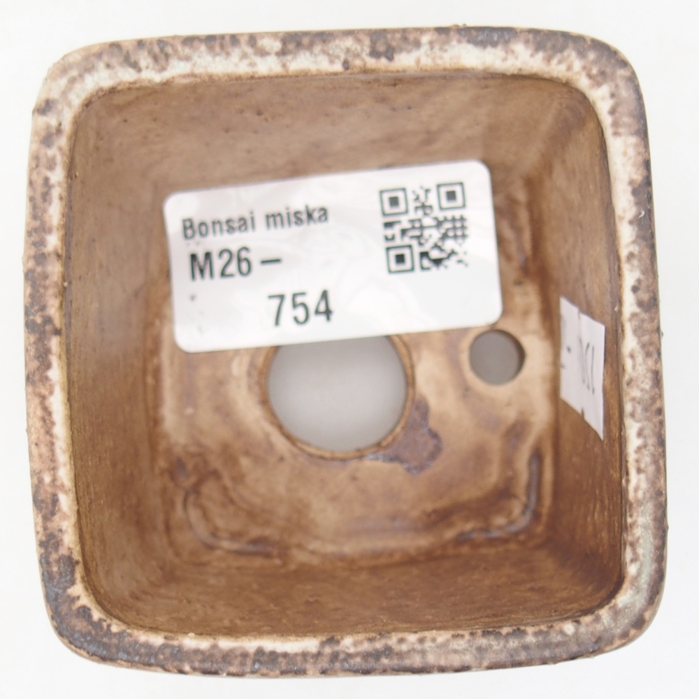 Ceramiczna miska do bonsai 6 x 6 x 4,5 cm, zielona