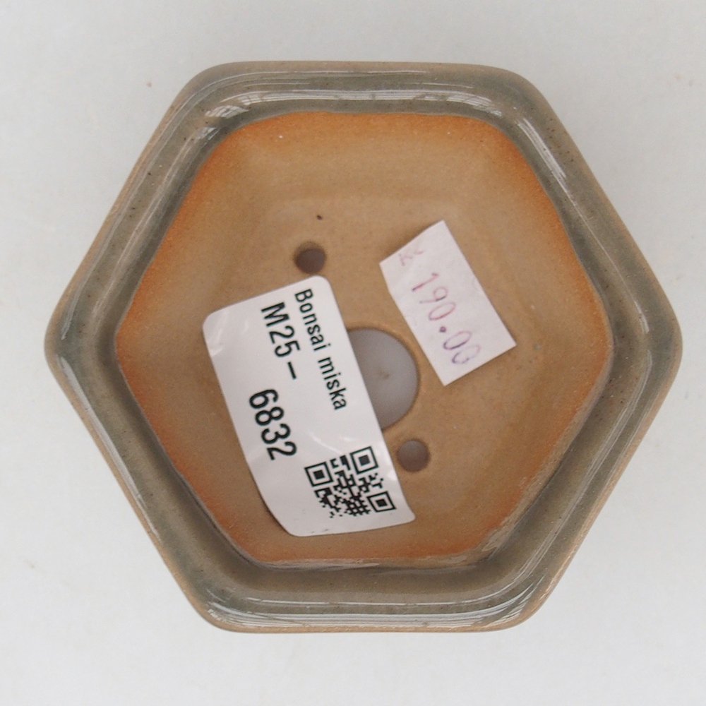 Ceramiczna miska na bonsai 7,5 x 7 x 4 cm, szara