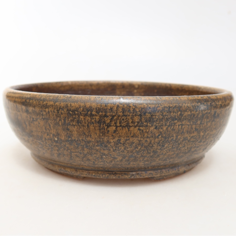 Ceramiczna miska do bonsai 17 x 17 x 5,5 cm, kolor brązowy