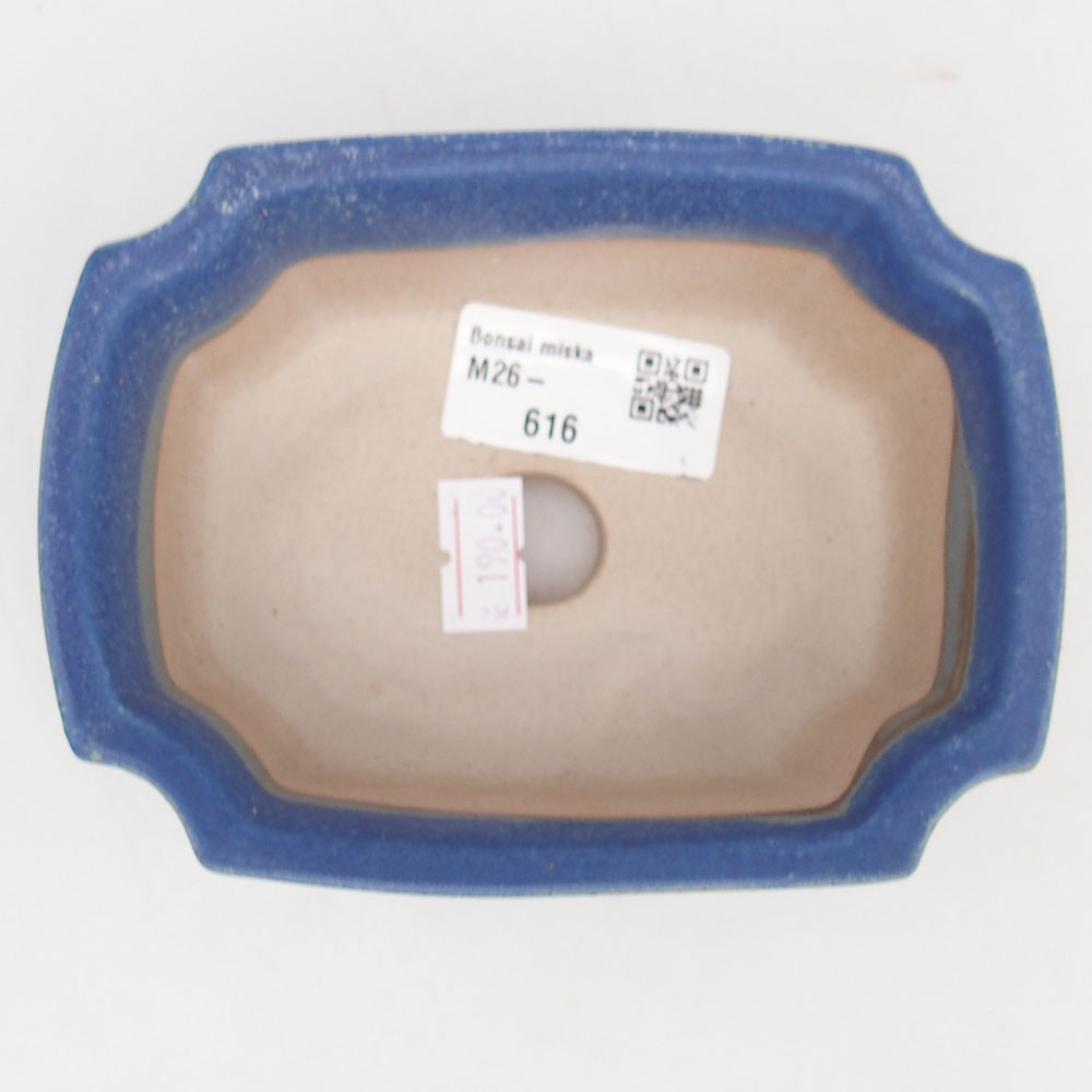 Ceramiczna miska do bonsai 12,5 x 9 x 5,5 cm, kolor niebieski