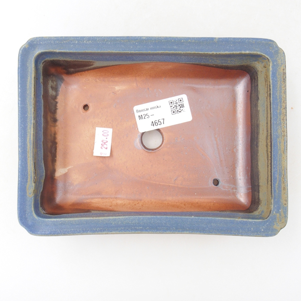 Ceramiczna miska bonsai 17,5 x 13 x 4 cm, kolor niebieski