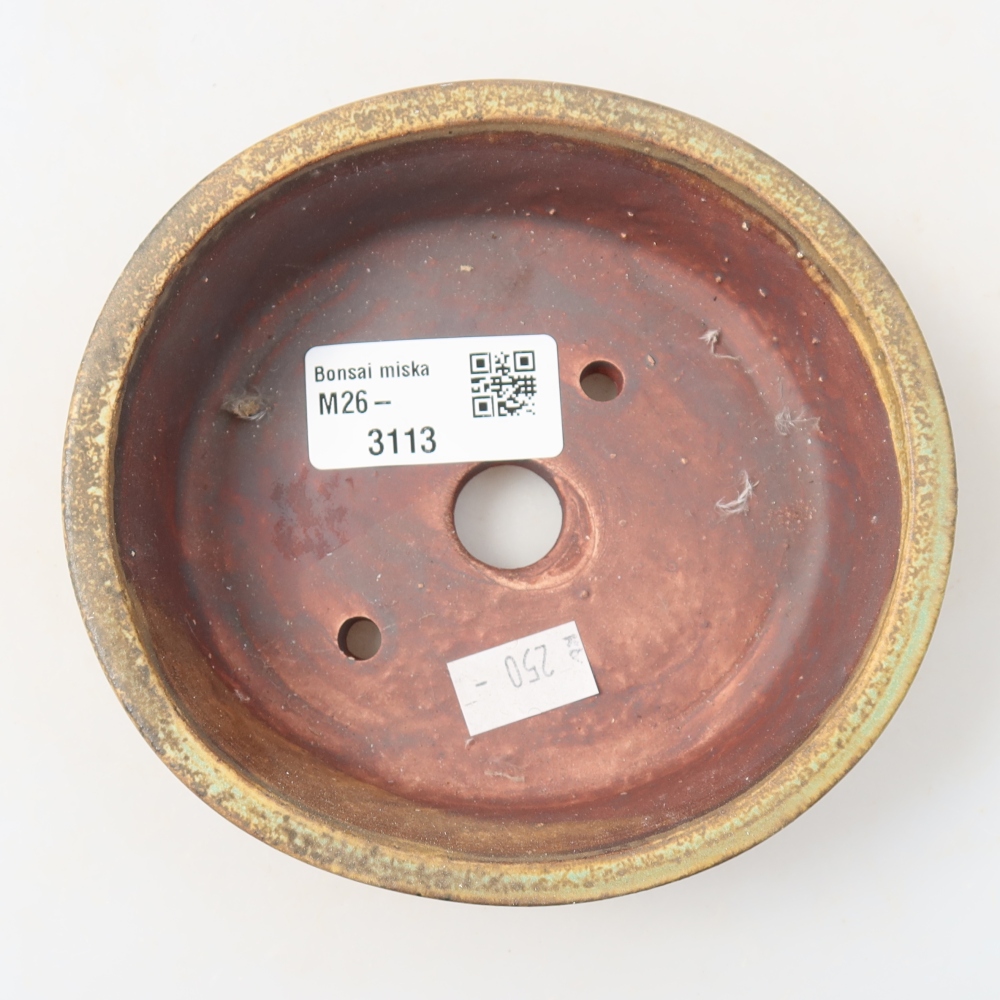 Ceramiczna miska do bonsai 12,5 x 11,5 x 3,5 cm, kolor zielony