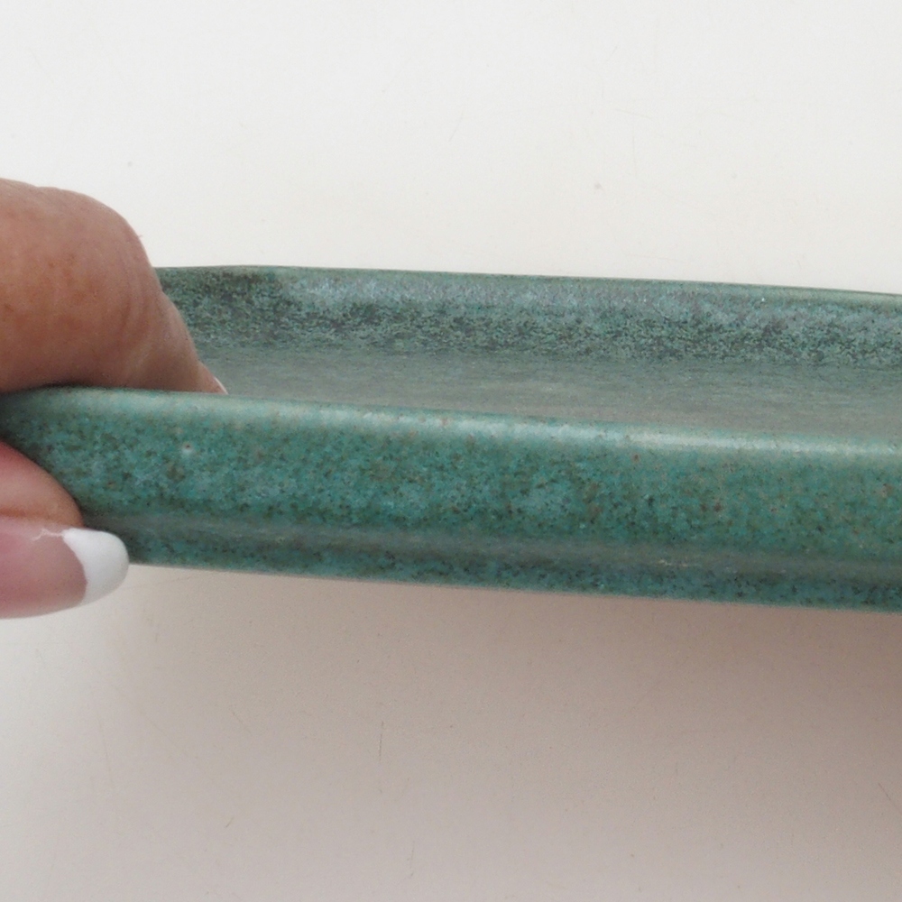 Ceramiczny spodek H07 – 28 x 19 x 1,5 cm – zielony