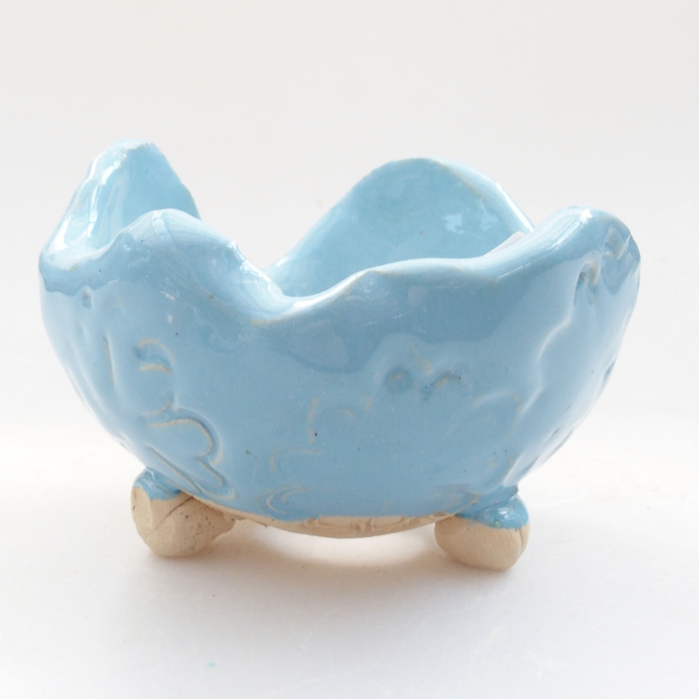 Muszla ceramiczna 7 x 7 x 6 cm, kolor niebieski
