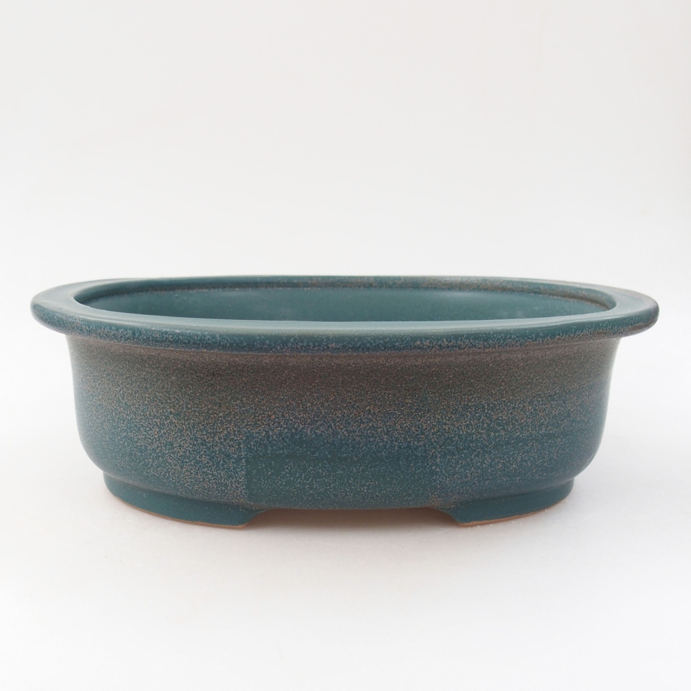 Ceramiczna miska bonsai 26 x 22 x 8 cm, kolor niebieski