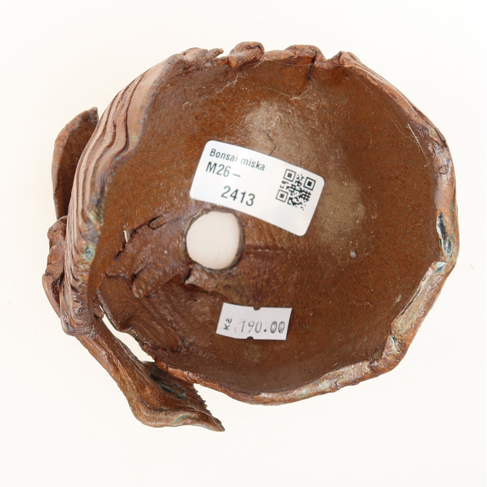 Ceramiczna skorupa  11 x 9 x 10,5 cm, kolor brązowy