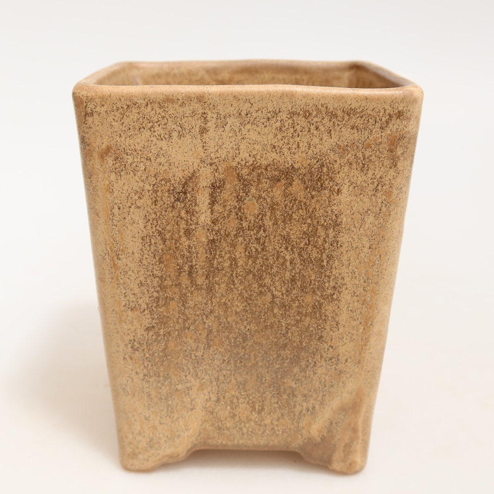 Ceramiczna miska do bonsai 9 x 9 x 11 cm, kolor beżowy