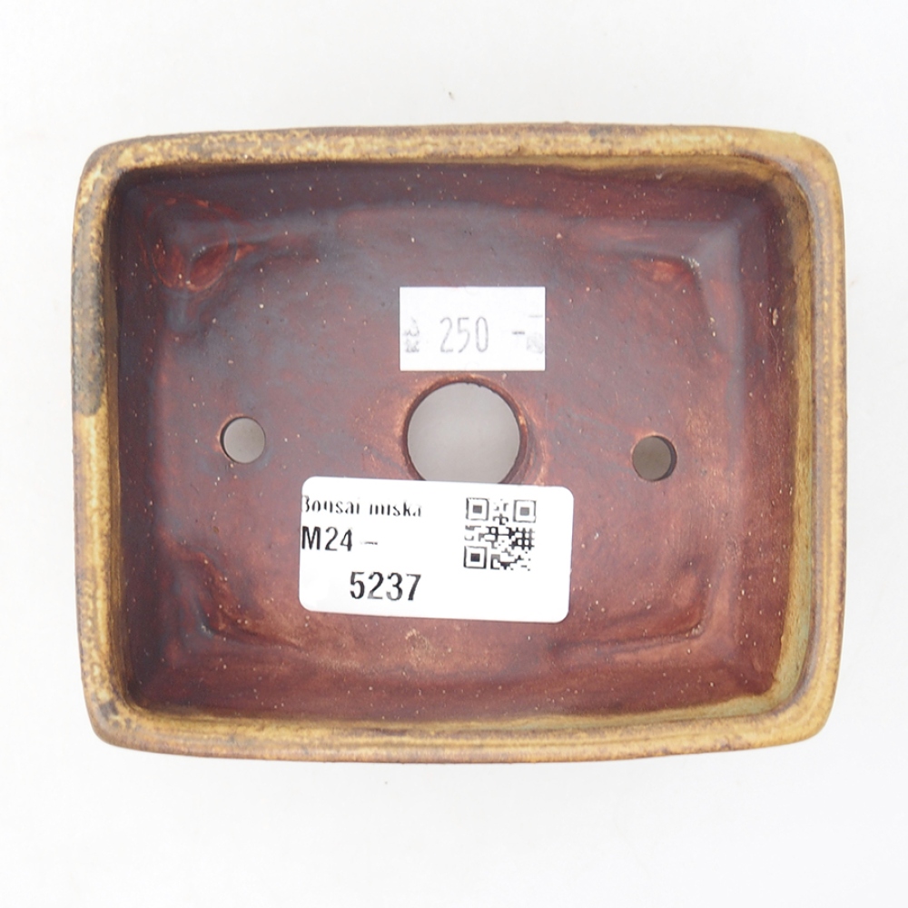 Ceramiczna miska do bonsai 10 x 8,5 x 4 cm, kolor zielony