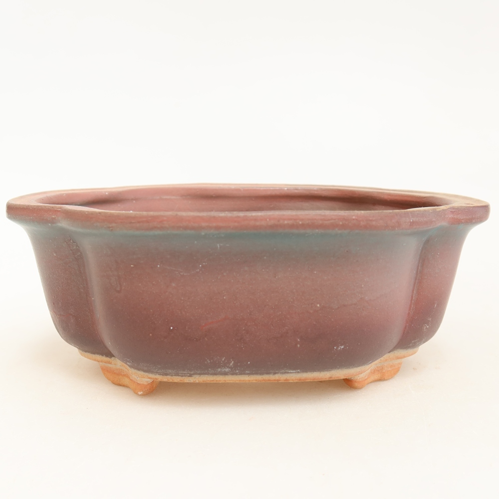 Ceramiczna miseczka do bonsai 13,5 x 10,5 x 5 cm, kolor fioletowy