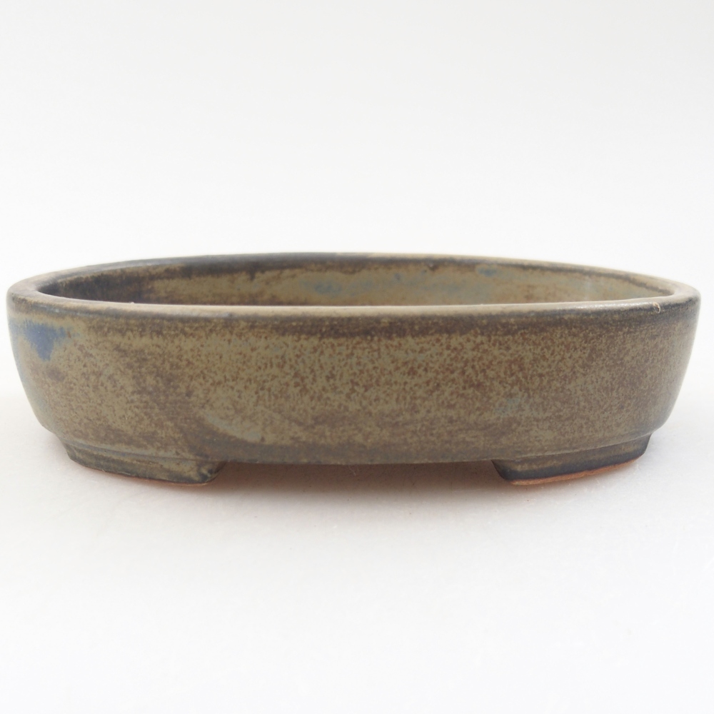 Ceramiczna miska do bonsai 12 x 9,5 x 2,5 cm, brązowa