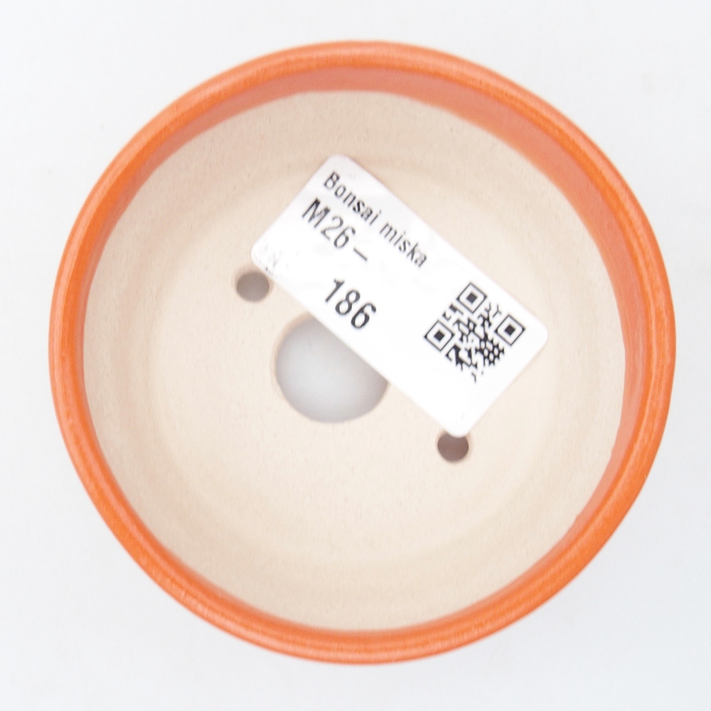 Mini miska do bonsai 7,5 x 7,5 x 3,5 cm, pomarańczowa