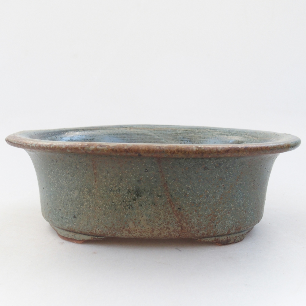 Ceramiczna miska do bonsai 19,5 x 15,5 x 6,5 cm, zielona