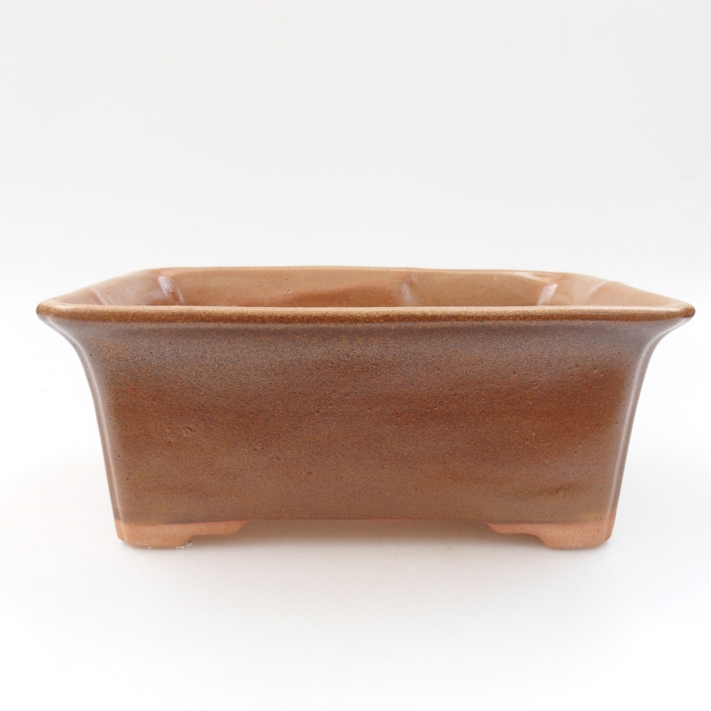 Ceramiczna miska bonsai 18 x 14 x 7,5 cm, kolor brązowy
