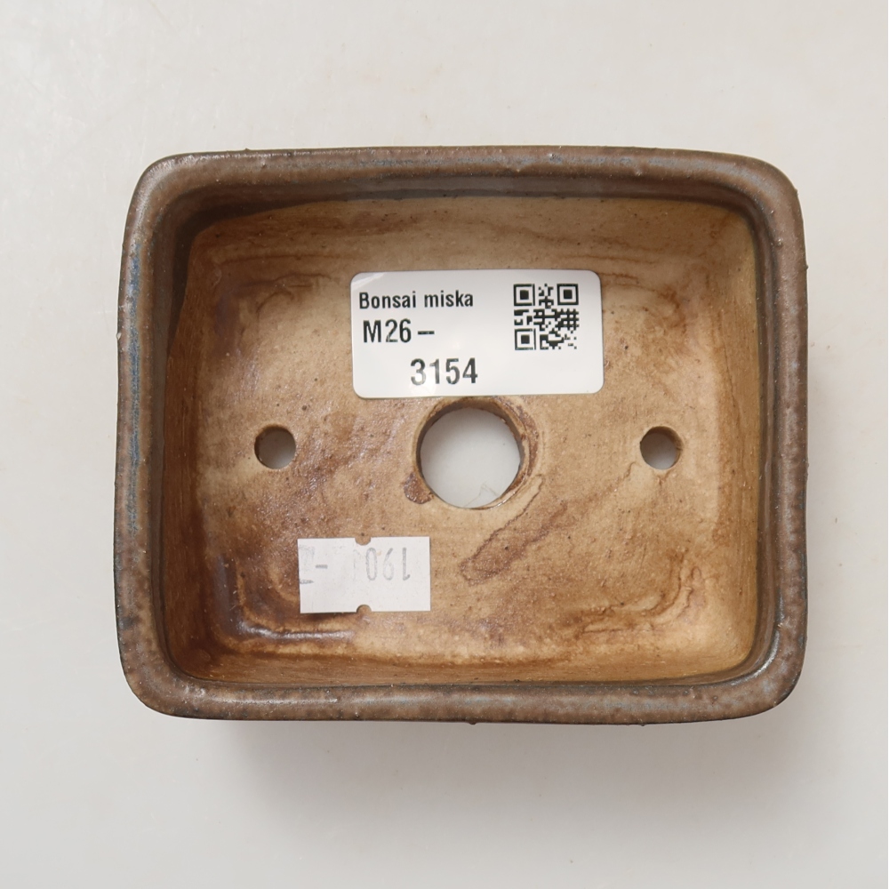 Ceramiczna miseczka do bonsai 10 x 8 x 3,5 cm, kolor brązowy