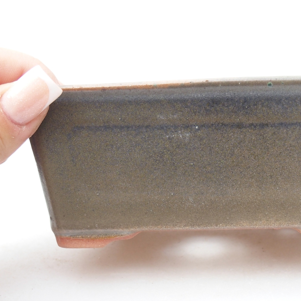 Ceramiczna miska do bonsai 13,5 x 10 x 5,5 cm, brązowa