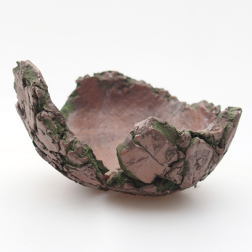 Ceramiczna muszla 9 x 9,5 x 5,5 cm, kolor zielony