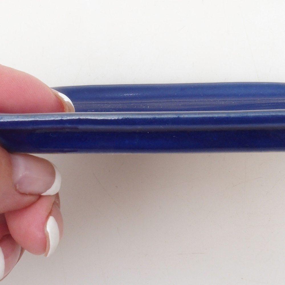 Ceramiczna miska H17 -15,5 x 11 x 1 cm - niebieska
