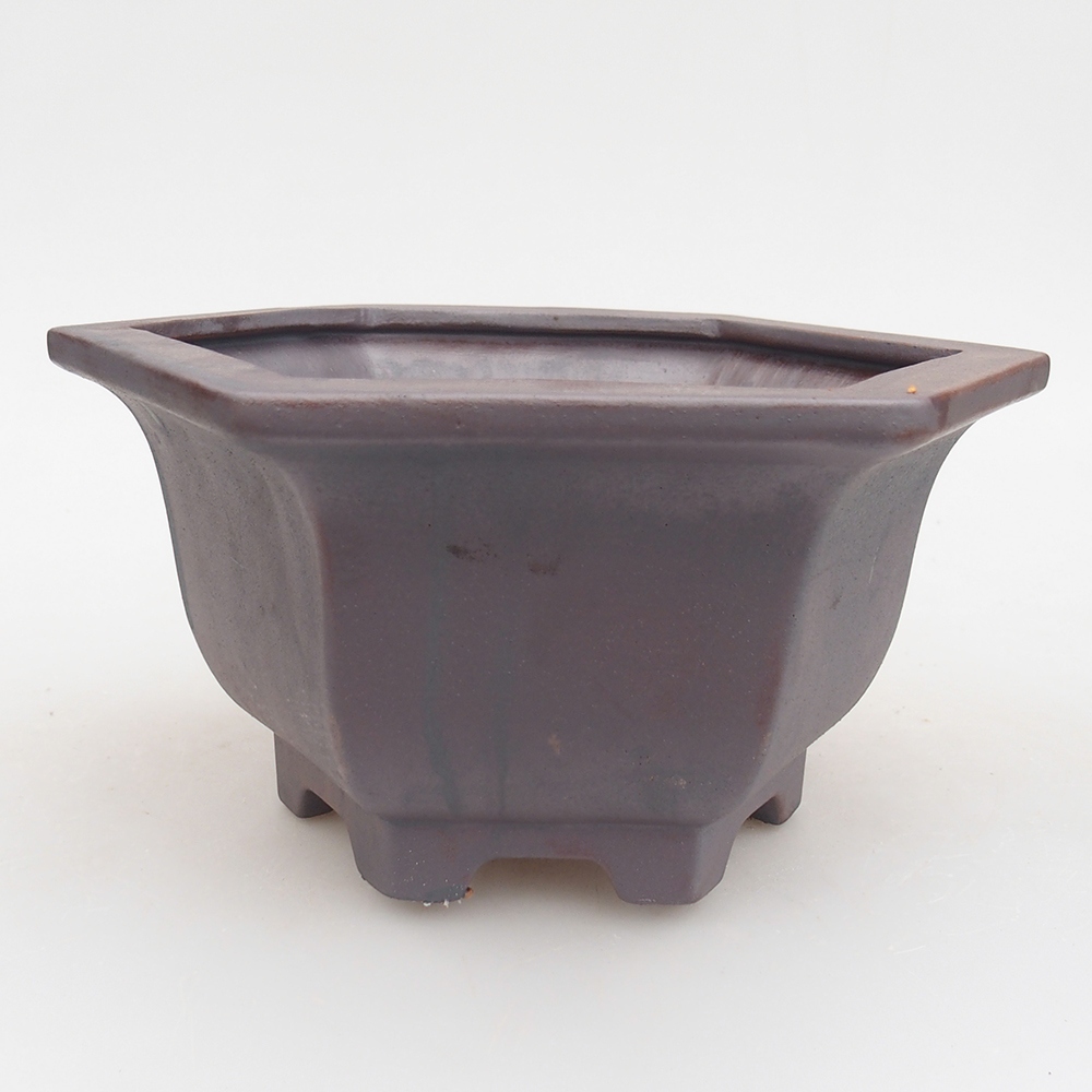 Ceramiczna miska na bonsai 18 x 16 x 9 cm, kolor metaliczny