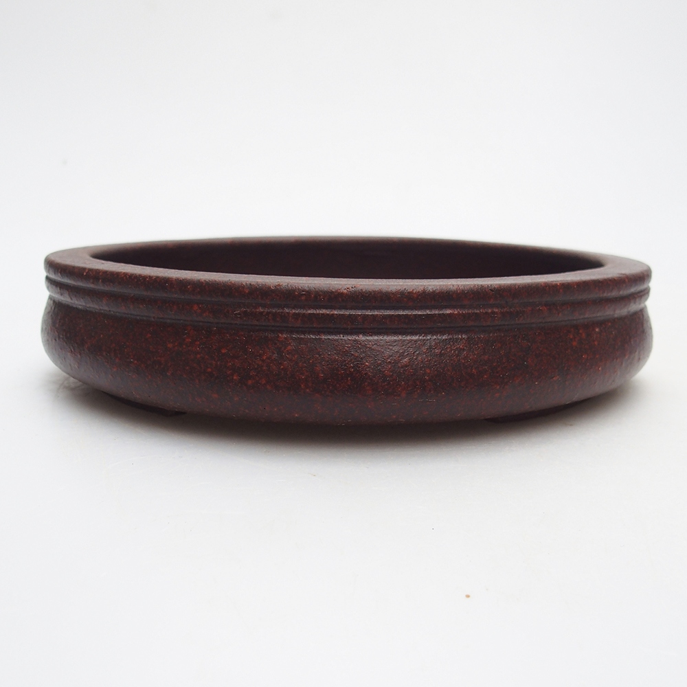 Miska 16 x 16 x 3,5 cm brązowo-czerwona