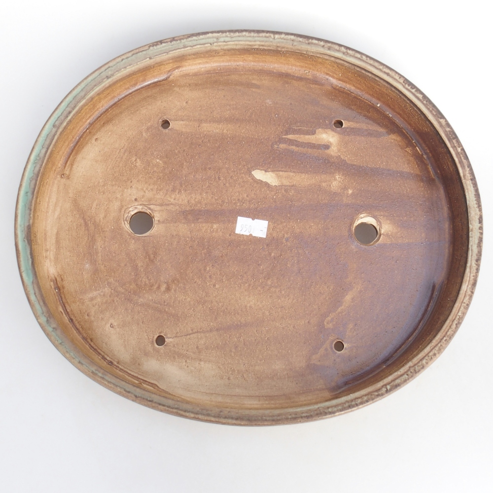 Ceramiczna miska do bonsai 31 x 27 x 4,5 cm, zielona