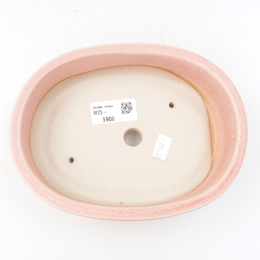 Ceramiczna miska bonsai 19 x 14,5 x 4,5 cm, kolor różowy