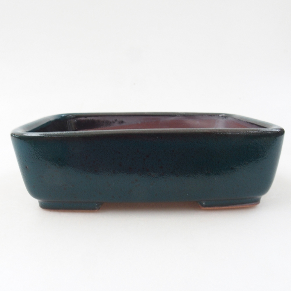 Ceramiczna miska bonsai 15 x 12 x 4,5 cm, kolor zielony
