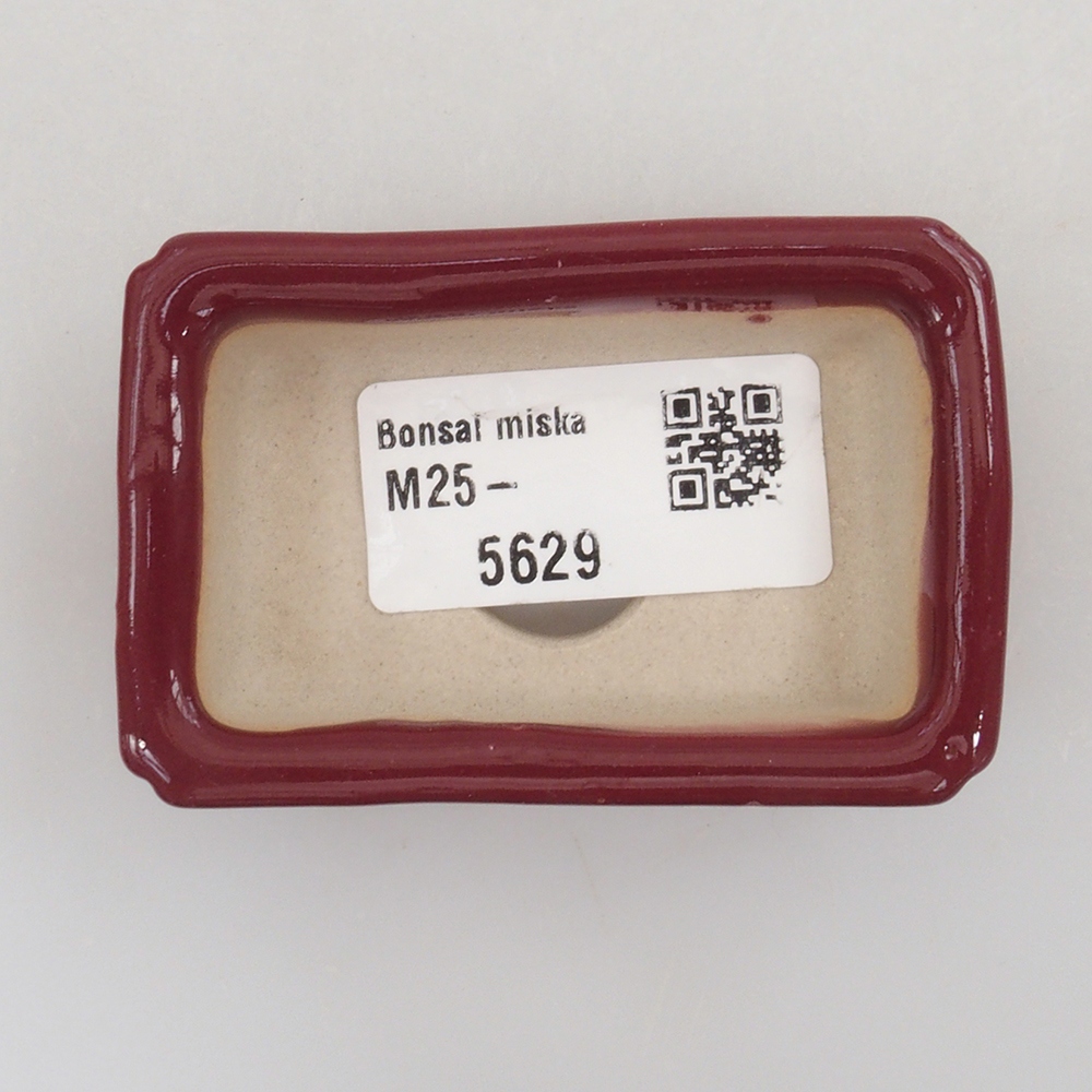 Mini miska bonsai 7 x 4,5 x 2 cm, kolor bordowy