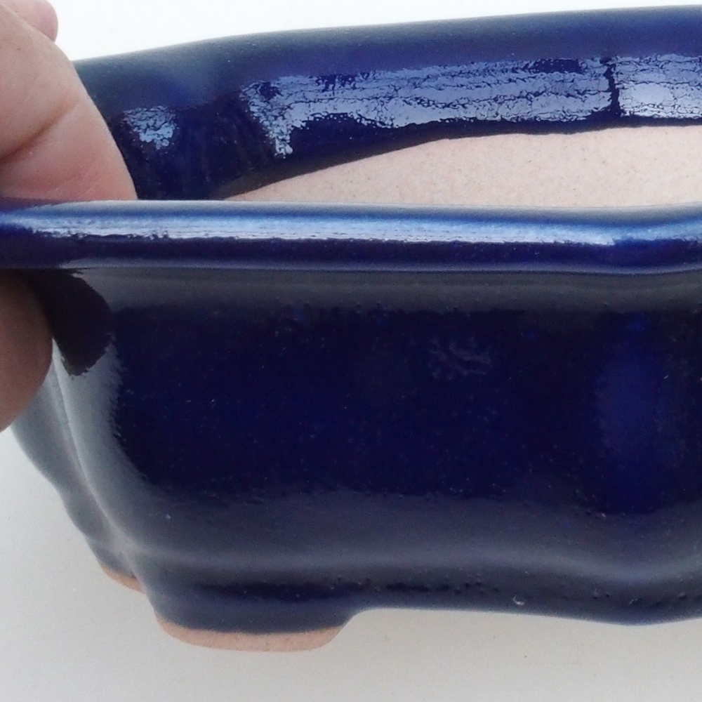 Bonsai bowl H51 - 18 x 14 x 5 cm. - niebieski