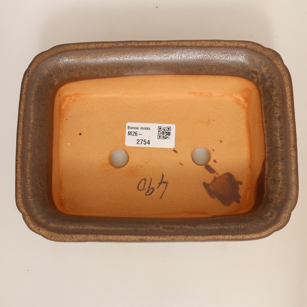 Miska ceramiczna  20 x 15,5 x 5,5 cm, kolor brązowy