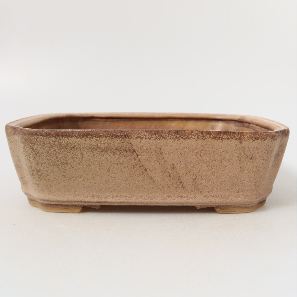 Ceramiczna miska do bonsai 21,5 x 18 x 6 cm, kolor różowy