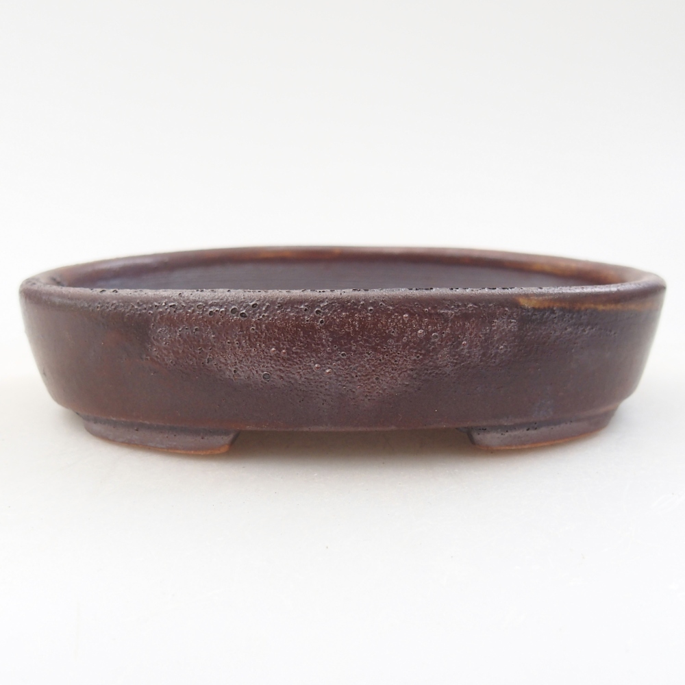Ceramiczna miska do bonsai 12 x 9,5 x 2,5 cm, brązowa