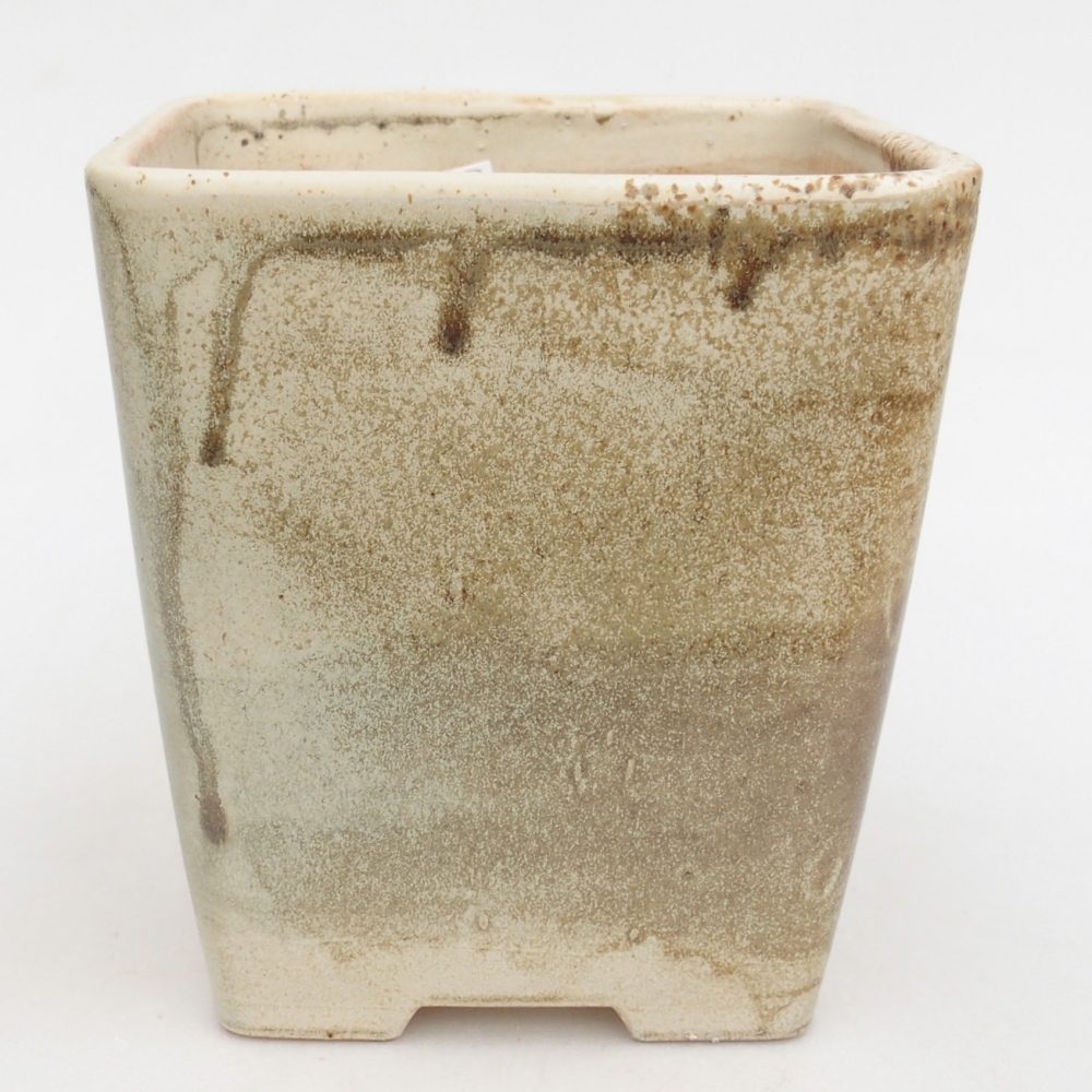 Ceramiczna miska do bonsai 13,5 x 13,5 x 15 cm, zielona