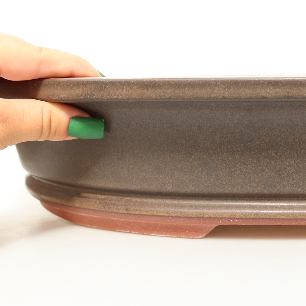 Ceramiczna miska  46 x 36 x 8,5 cm, kolor brązowy