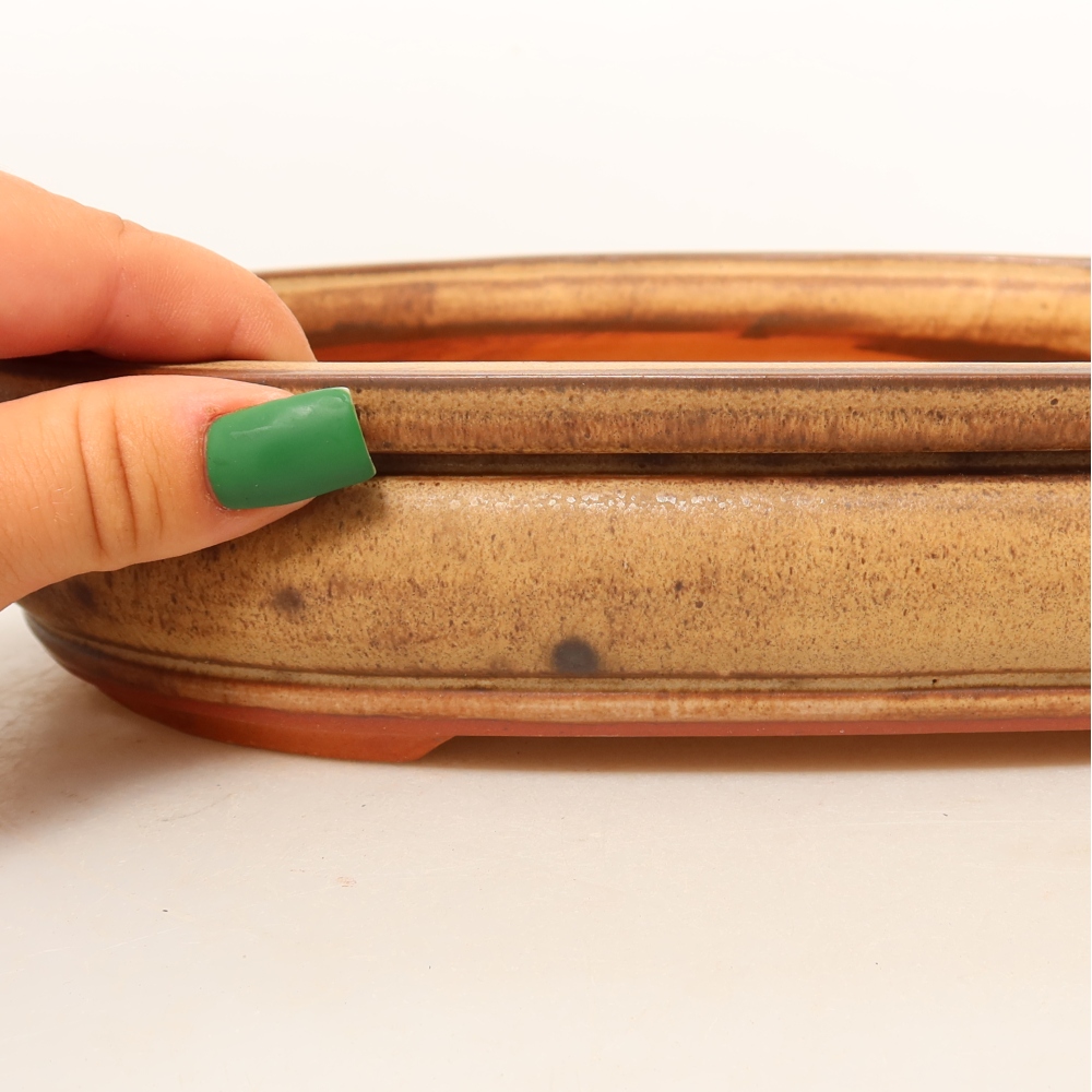 Ceramiczna miska  26 x 18,5 x 5 cm, kolor brązowy