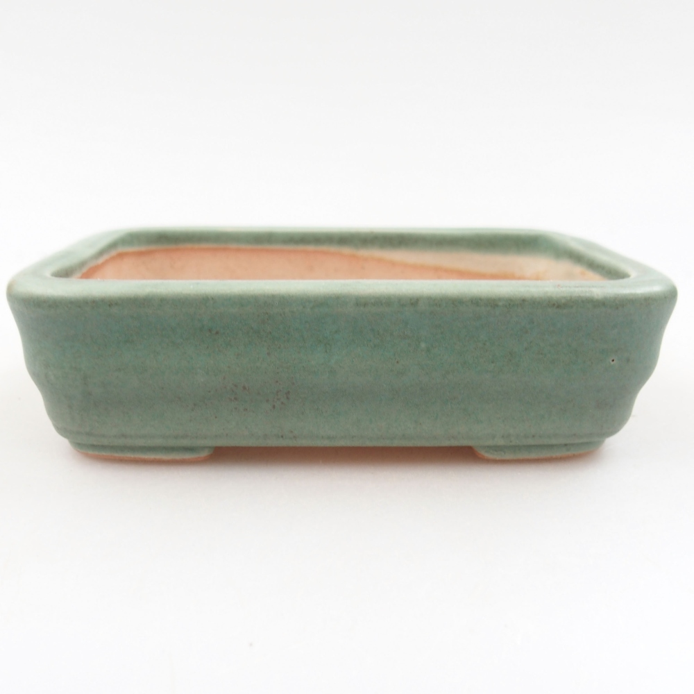 Ceramiczna miska bonsai 11 x 8,5 x 3 cm, kolor zielony