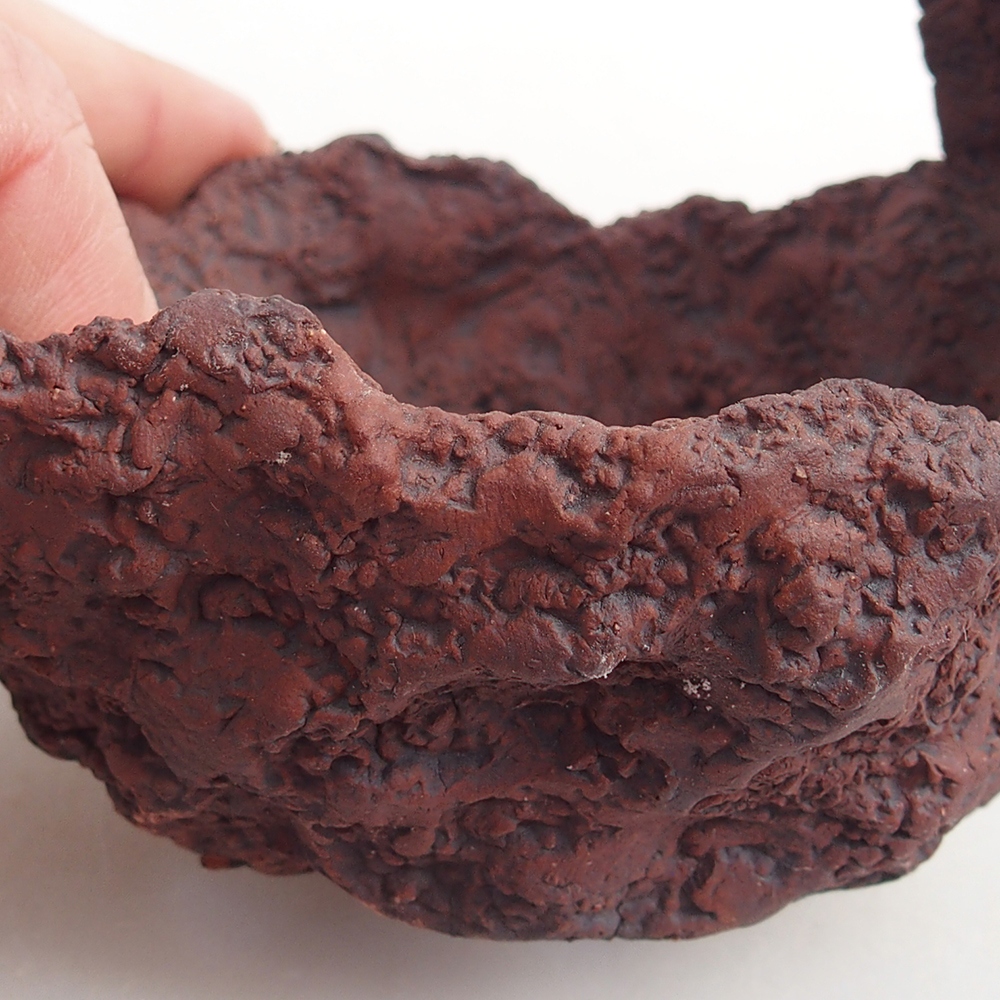 Ceramiczna muszla 9 x 7,5 x 9 cm, kolor brązowy