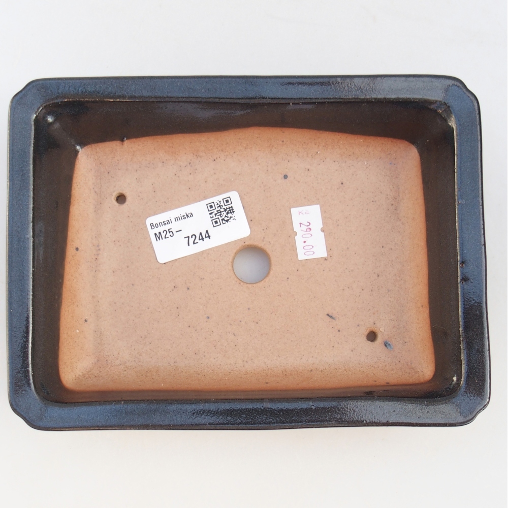Ceramiczna miska do bonsai 18 x 13,5 x 4 cm, czarna