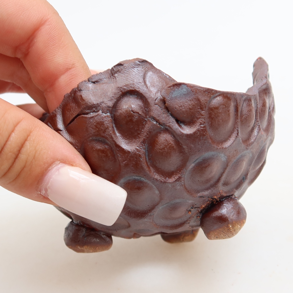 Ceramiczna skorupa  8,5 x 8 x 6,5 cm, kolor metaliczny