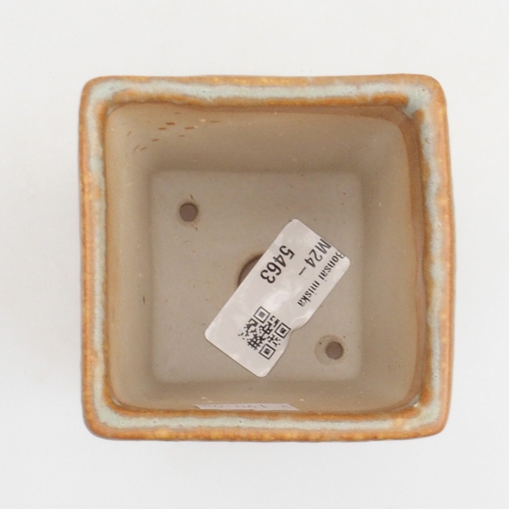 Ceramiczna miska bonsai 7,5 x 7,5 x 9,5 cm, kolor brązowy
