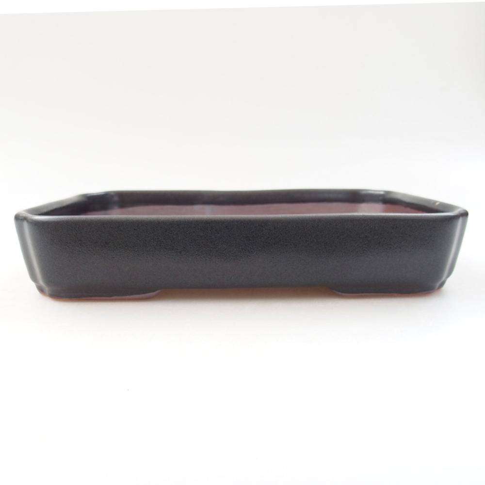Ceramiczna miska bonsai 18 x 13 x 3,5 cm, kolor szary