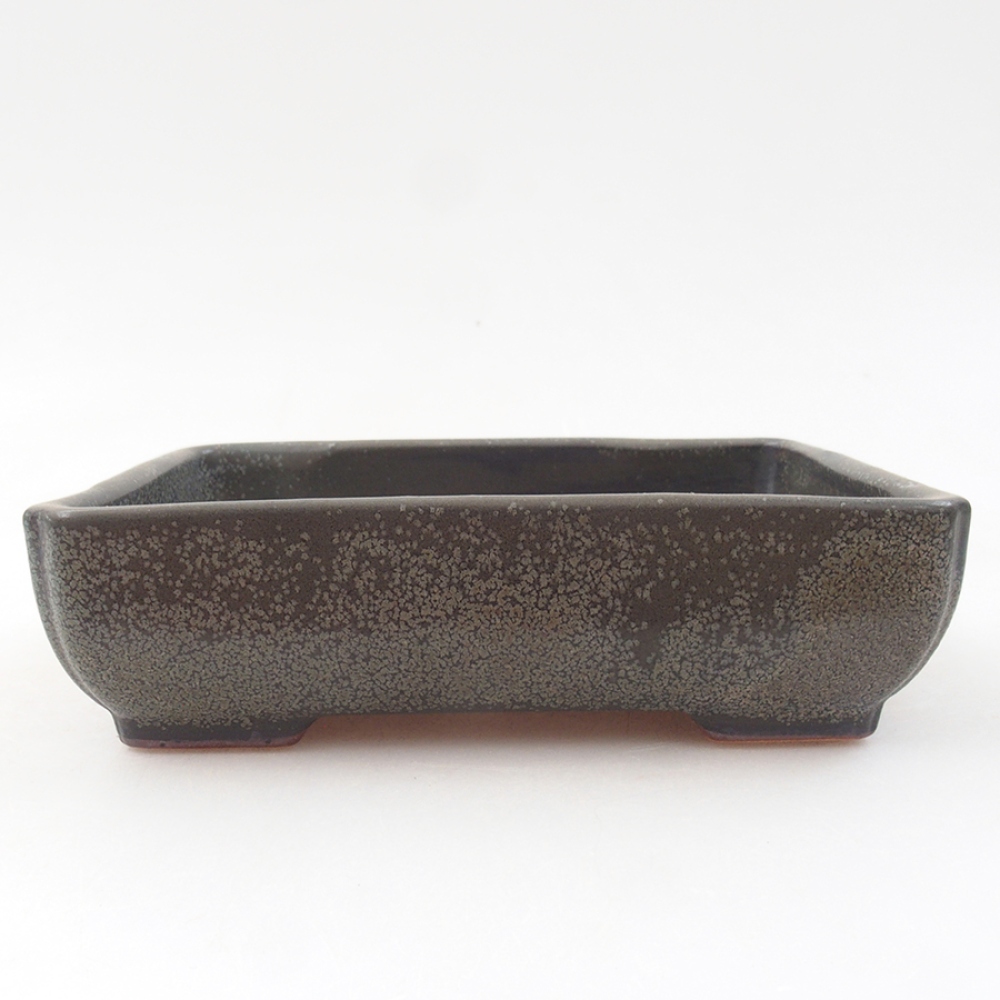 Ceramiczna miska bonsai 14 x 11 x 4 cm, kolor szary