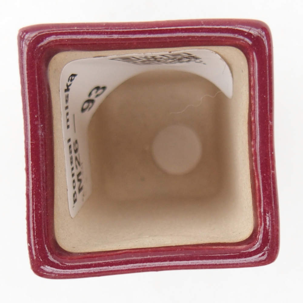 Mini miska do bonsai 3 x 3 x 5,5 cm, bordowa