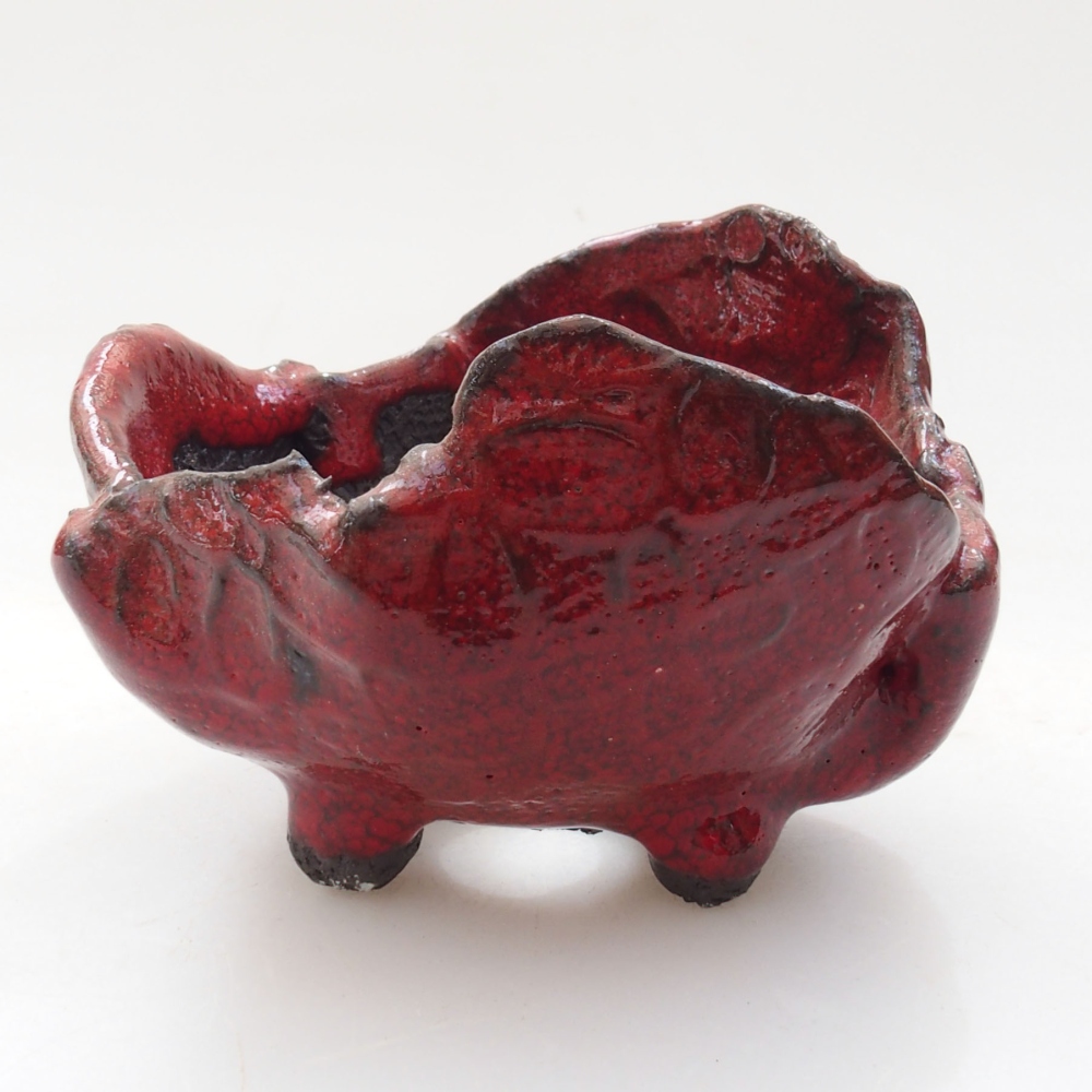Muszla ceramiczna 8 x 7,5 x 5,5 cm, kolor czerwony