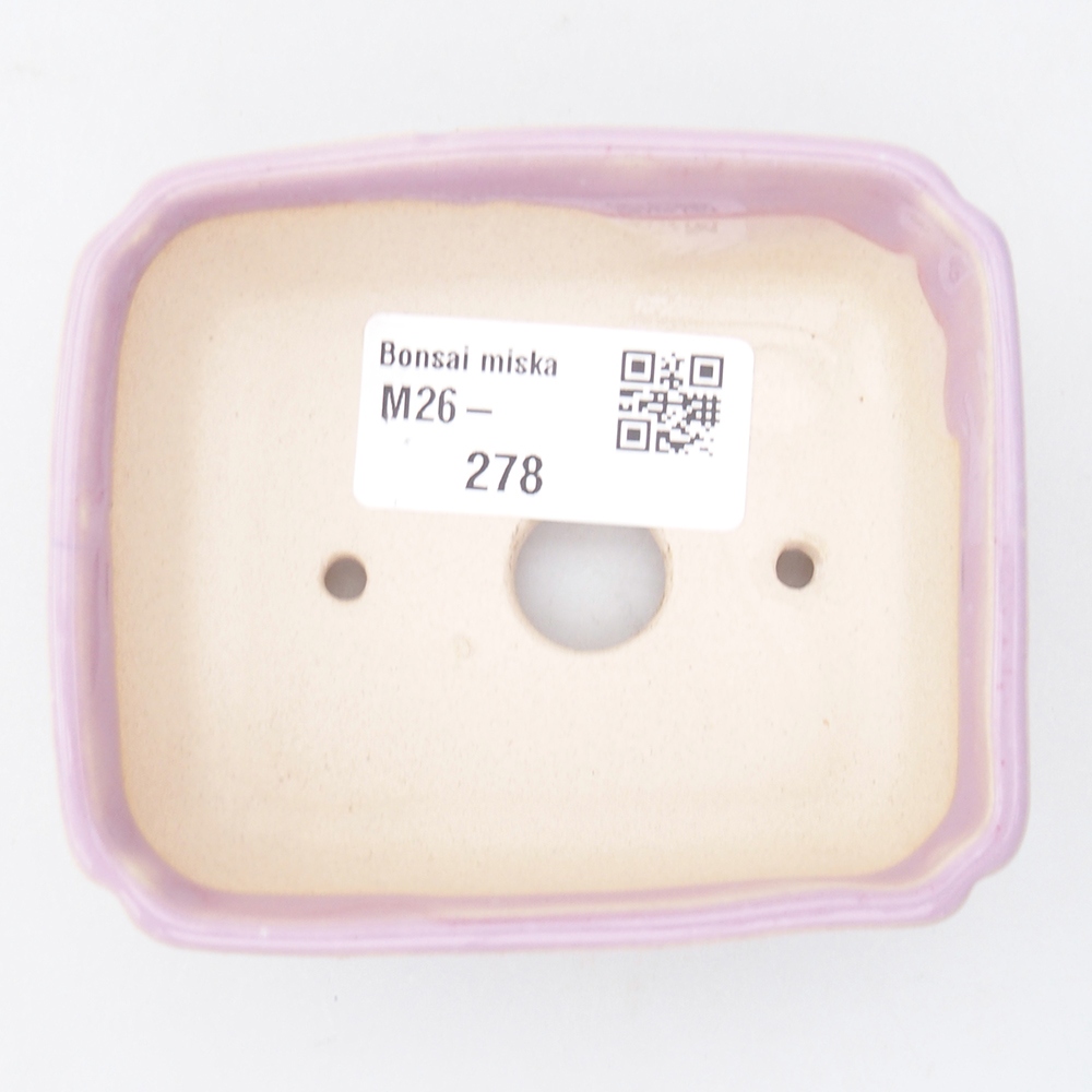 Mini miska do bonsai 8,5 x 7,5 x 3 cm, różowa