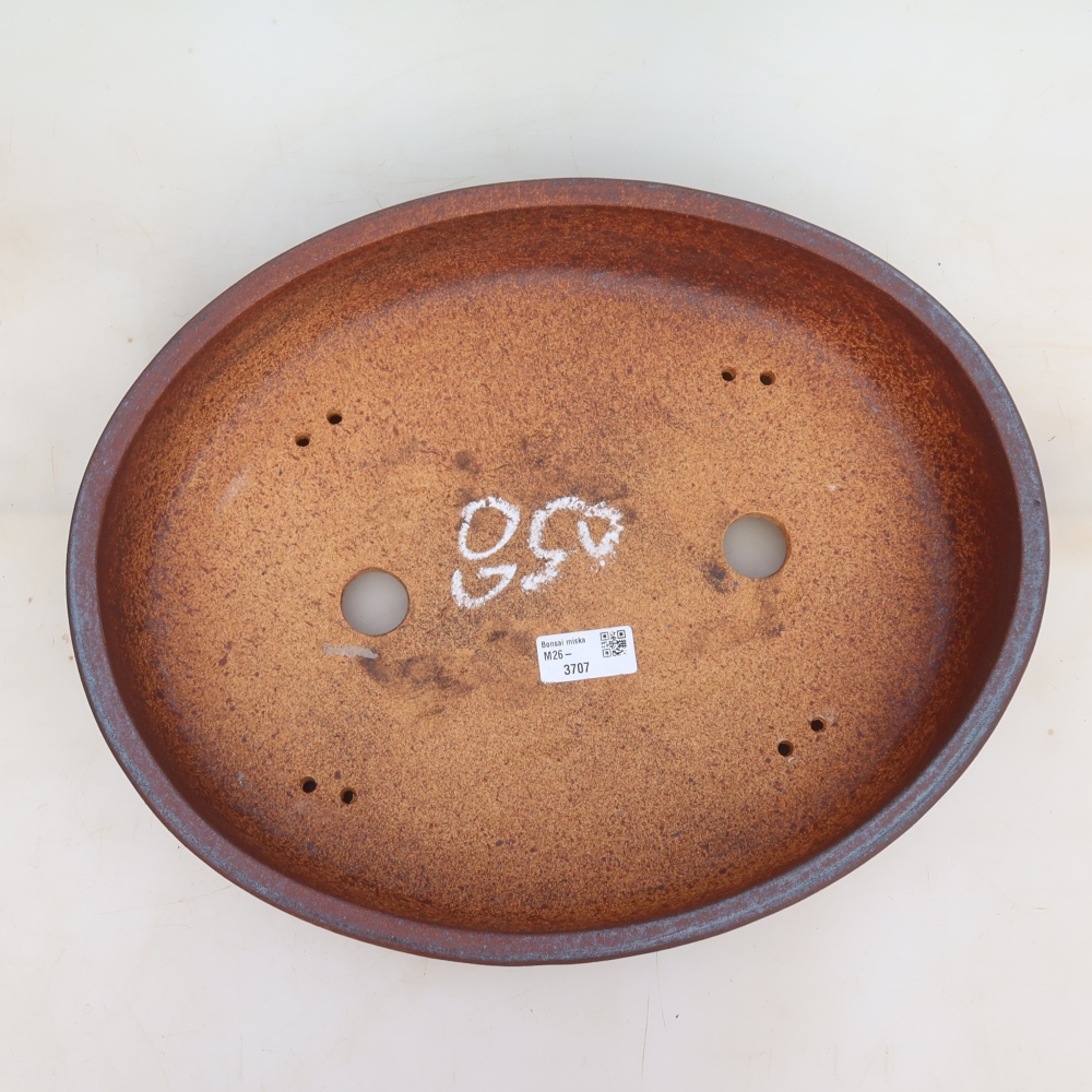 Ceramiczna miska do bonsai 37 x 30 x 7,5 cm, kolor metaliczny