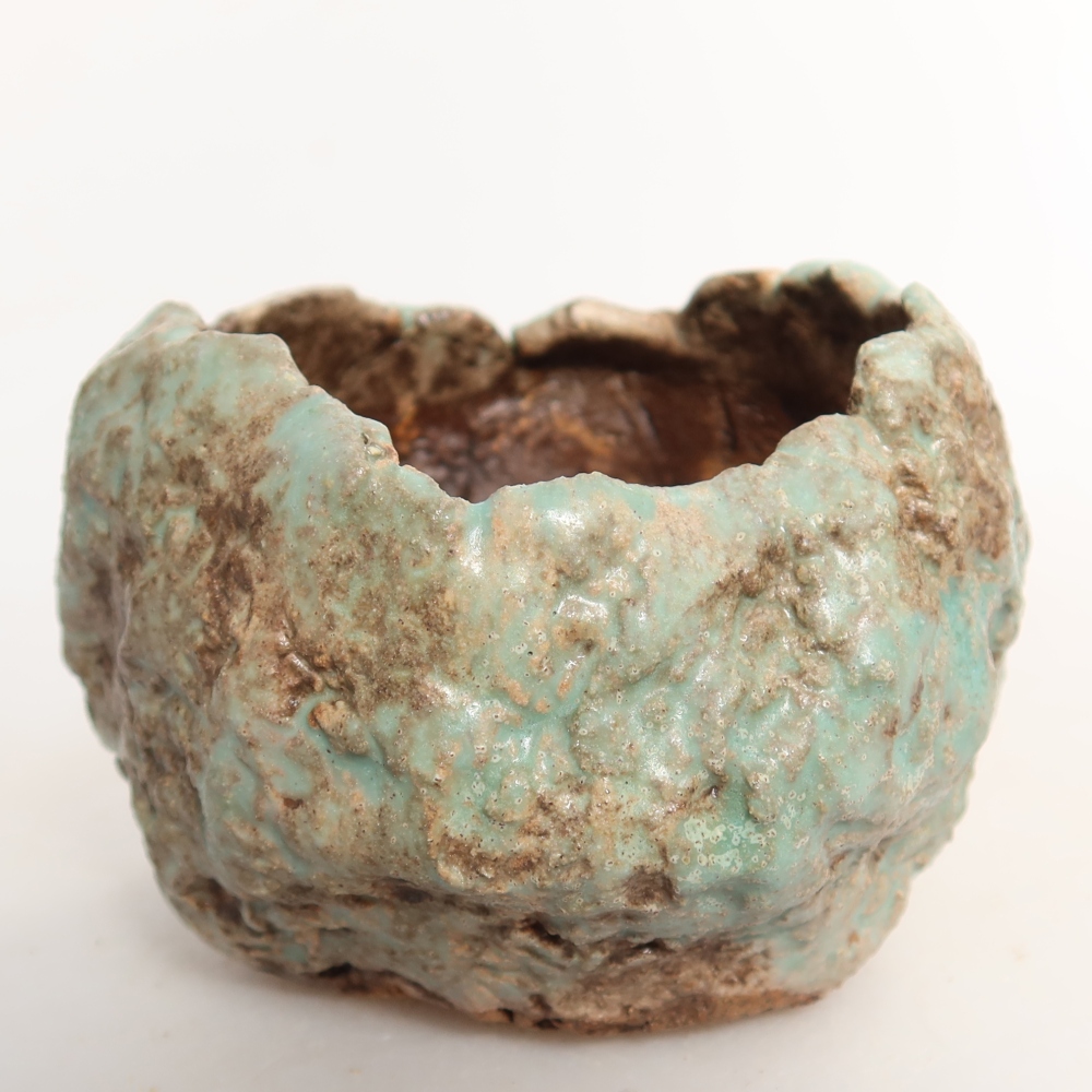 Ceramiczna skorupka  7 x 7 x 6 cm, kolor zielony
