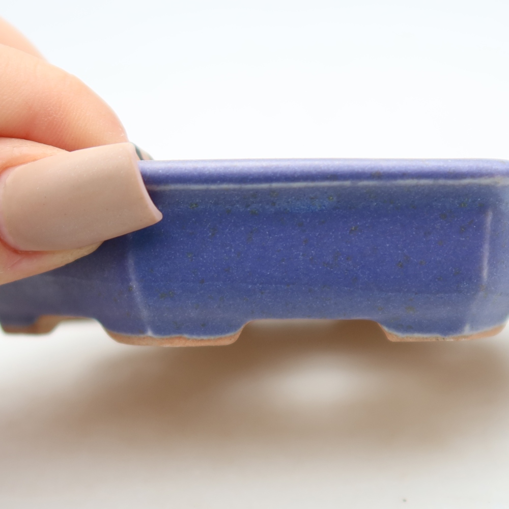 Ceramiczna miseczka do bonsai 11,5 x 11,5 x 2,5 cm, kolor fioletowy