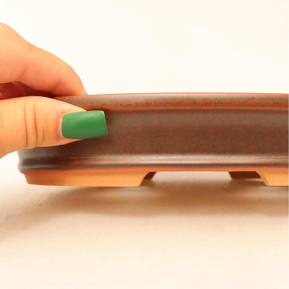 Miska ceramiczna  21 x 14,5 x 3,5 cm, kolor brązowy
